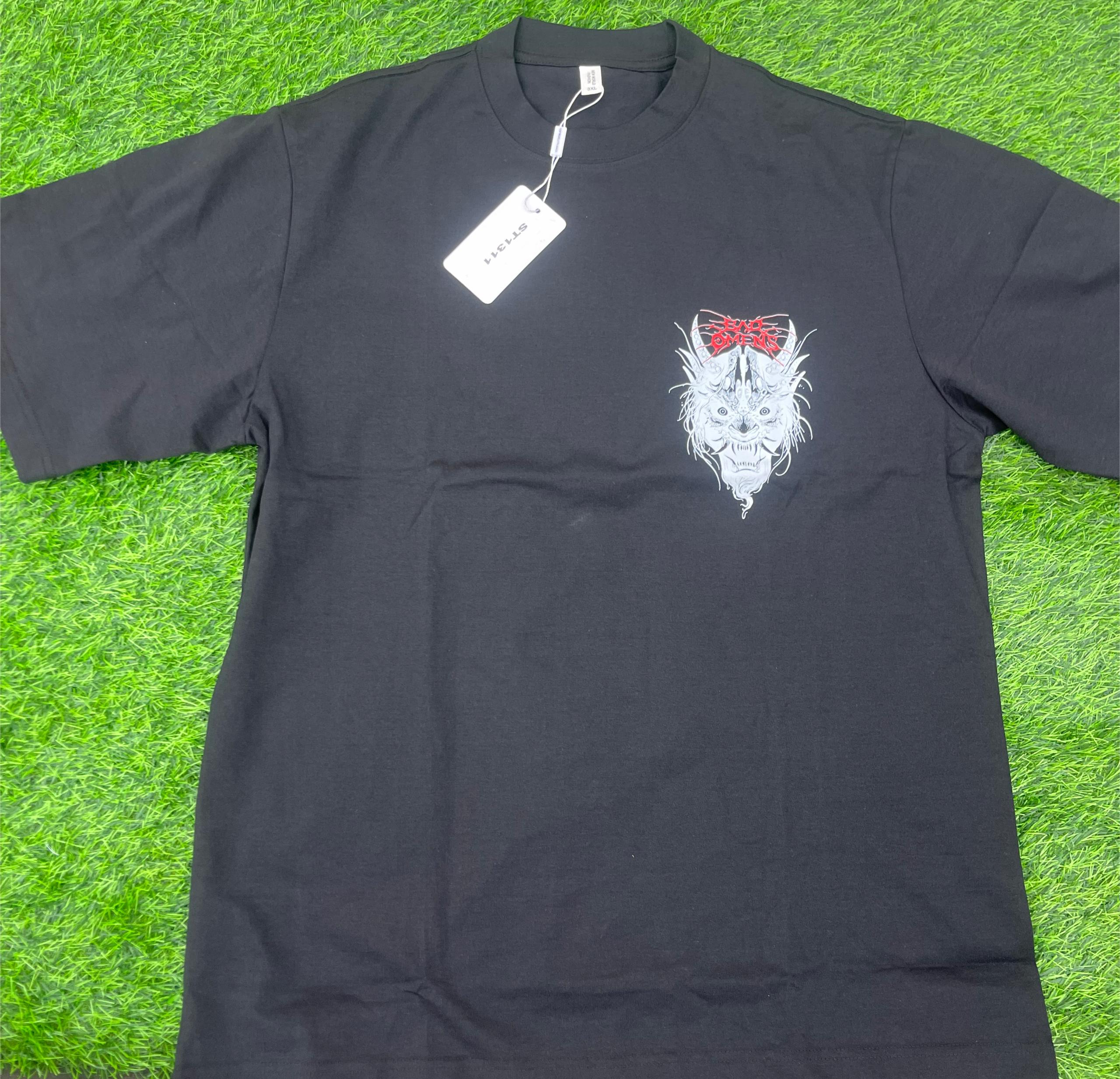 Black Quality Printed Roundneck Tshirt