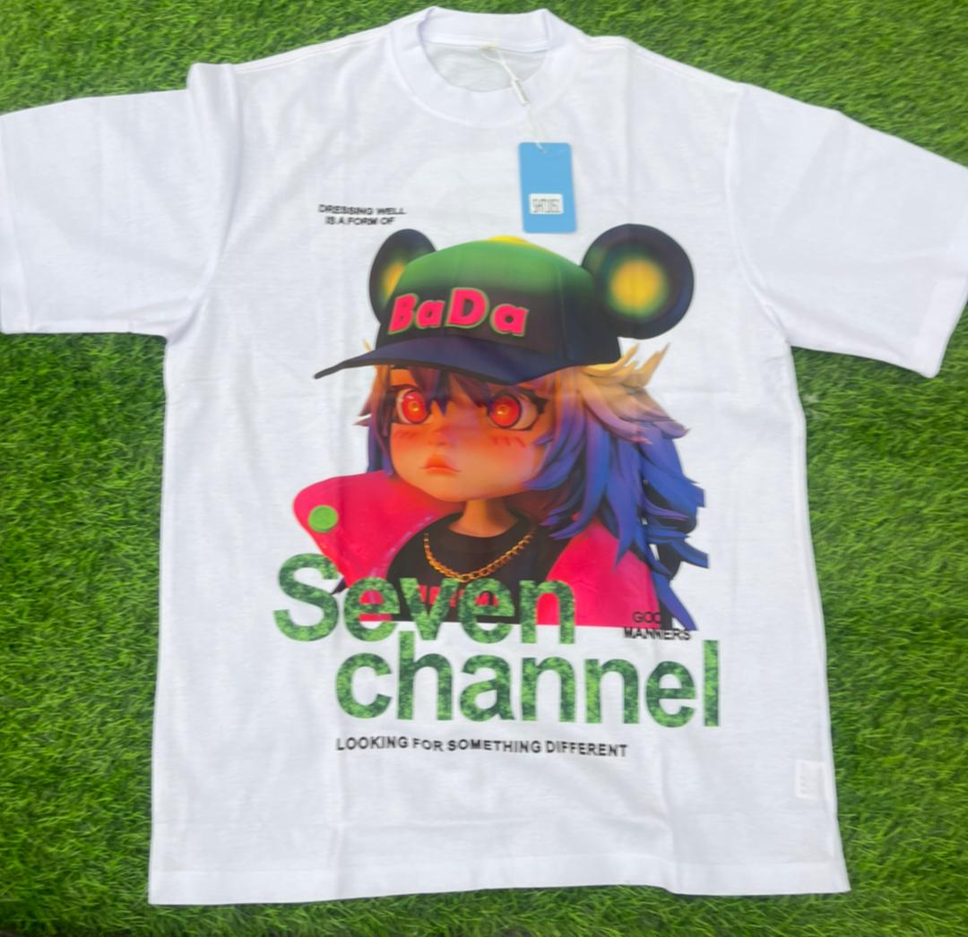 White Quality Printed Roundneck Tshirt